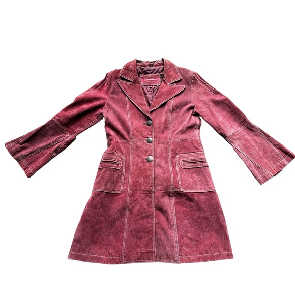 Wilsons Leather Jackets & Blazers - Pink Berry Color Suede Coat